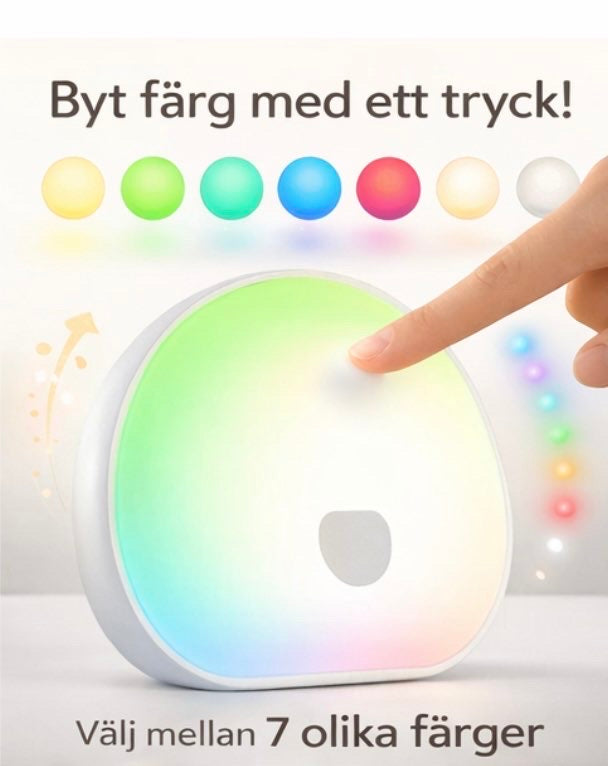 RGB Nattlampa med White Noise & Laddning